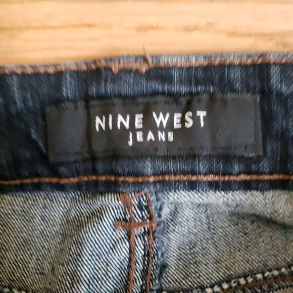 Nine West Womens West End Bootcut Jeans Size 2/25 Short Cotton Blend Dark Blue - Picture 6 of 6
